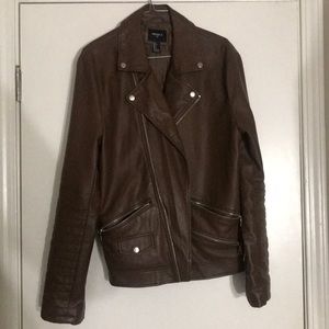 Forever 21 brown leather jacket